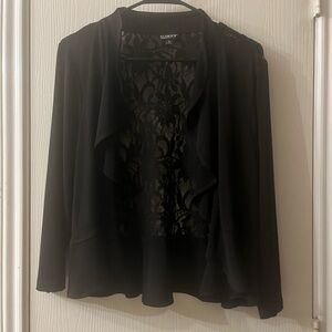 🛍️Glamour XL Black Cardigan with Lace